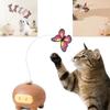 Самозабавляющийся Автоматический Игрушечный Дразнилка для Кошек с Рисунком Бабочки Интерактивная Игрушка для Кошек Развлечения для Питомцев