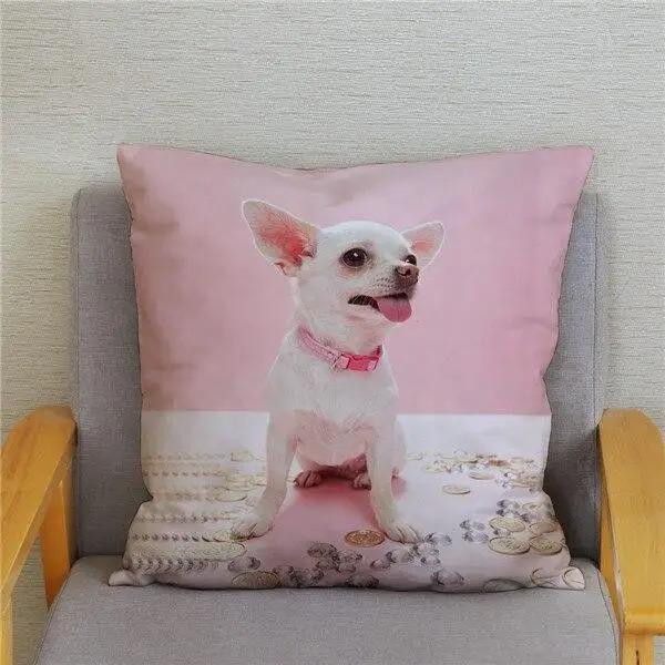 Милая Мини Собака Чихуахуа Декоративная Наволочка Офис Гостиная Автомобиль Украшения Дома Наволочка