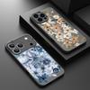 Винтажный Чехол с Цветочным Узором Для iPhone 17 Pro Max Магнитный Для Magsafe Матовое Покрытие Для iPhone 16 Pro Max 15 14 13 16E Air