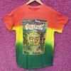 Потрясающая трехцветная футболка с tie-dye в растафарианском стиле Rock Tee