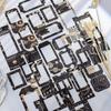40Pcs/Set Scrapbook Decoration Frame Vintage Hollow White Kraft Paper Thick Planner Diary Journalist Decorative Card DIY Supplies