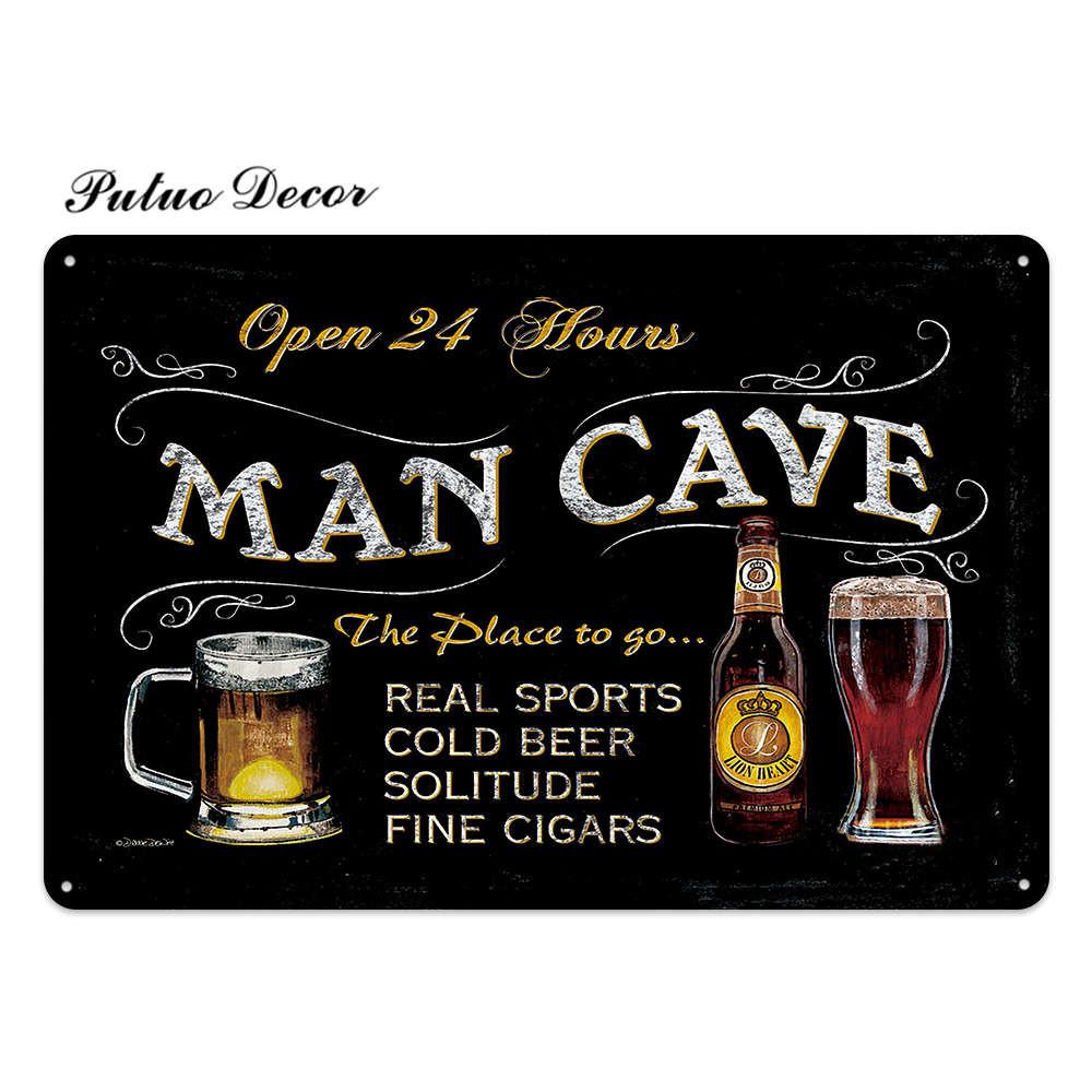 Mfoever Tin Decor Funny Beer Tin Sign Plaque Metal Plate Vintage Iron Poster Wall Art Painting for Pub Club Man Cave Bar Decoration