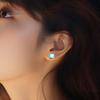 1 пара женских сережек-гвоздиков из сплава лунного камня, легкие гладкие серьги для свиданий, выпускного, банкета и повседневной носки