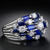 Cao Shi Creative Zircon Ring with Colorful Gemstones - European & American Style
