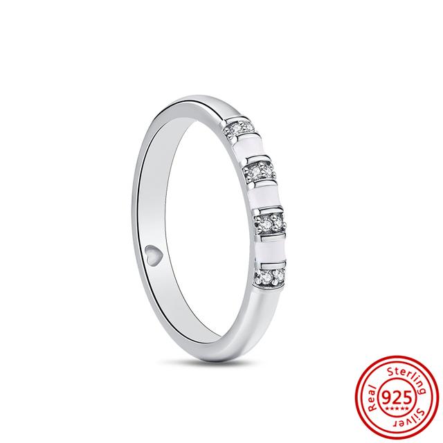 Новое весеннее кольцо с цветочным бантом и перьями, Корона клевера, сверкающее стерлинговое серебро 925 пробы, круглое кольцо, женское оригинальное европейское ювелирное украшение