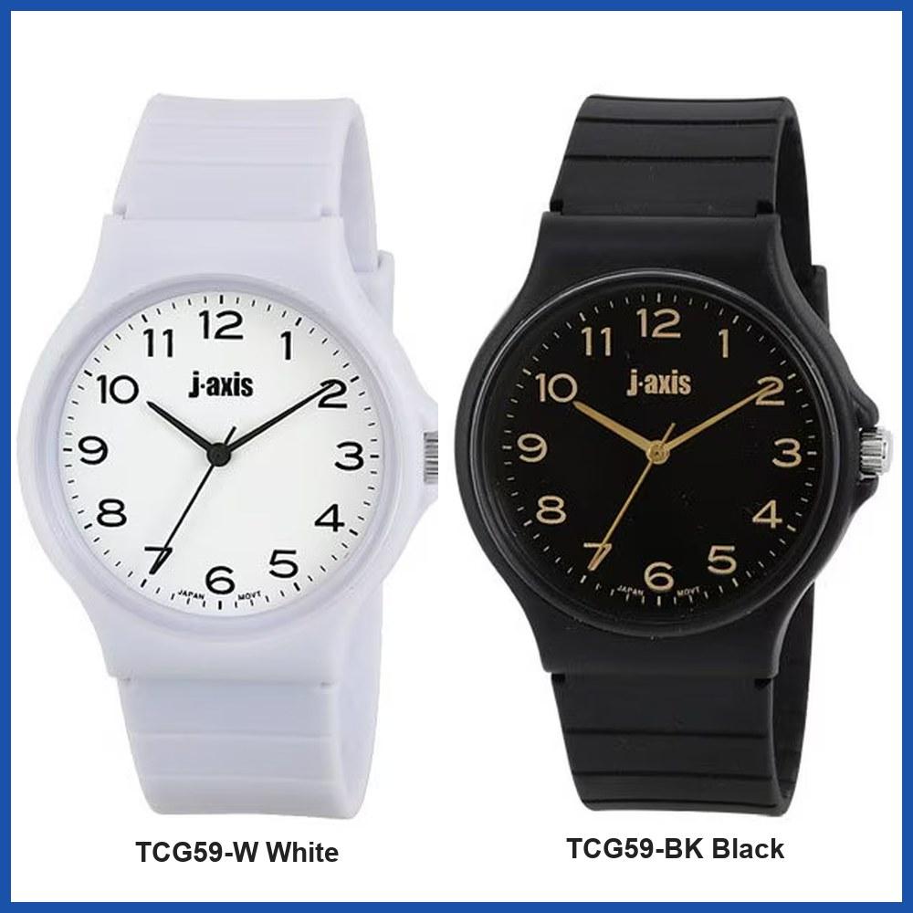 J-AXIS TCG59 Men's Wrist Watch - White / Black TCG59-W TCG59-BK Gift Casual Business Sports Student