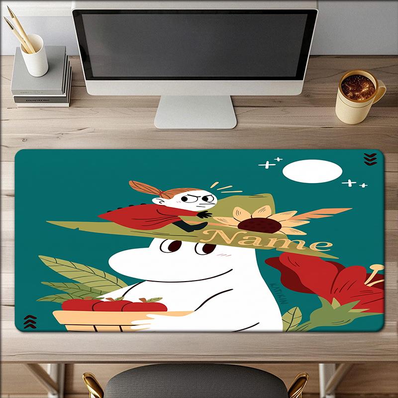Custom Name Moomin Theme Mouse Pad Non Slip Rubber Base Multifunctional Office Home Decor Perfect For Workspace Personalization