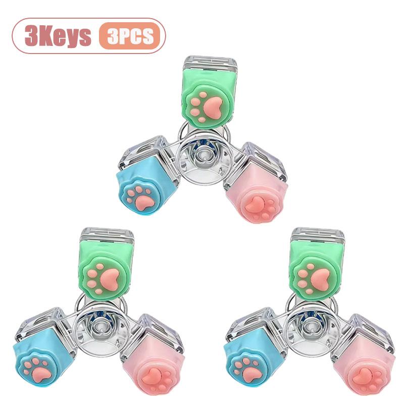 Кошачья лапка Keycap Брелок Механическая клавиатура Fidget Spinner Снятие стресса Милый брелок для офисного стола Подарок от тревоги