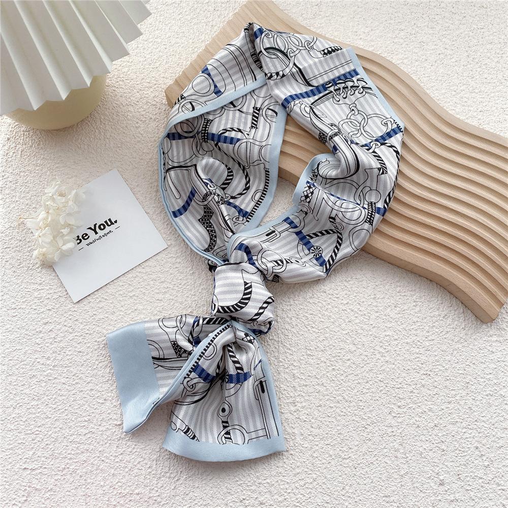 New Scarves Silk Scarves Women'S Spring And Autumn Season Long Decorative Professional Scarves Summer Thin Styles Paired With Shirts Stylish