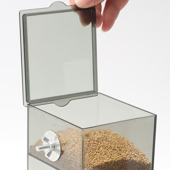 Автоматическая кормушка для птиц с насестом, большая емкость, прозрачный контейнер для еды, пластиковый попугай