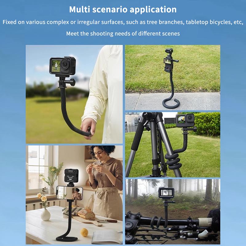 Мягкий держатель для спортивной камеры для Dji Action3/4/5Pro для Insta360 Go 3S/X4 Mini Portable Action Camera Bracket Vlog Tripod