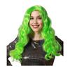 Perruque Longue Verte Ondulée 60cm