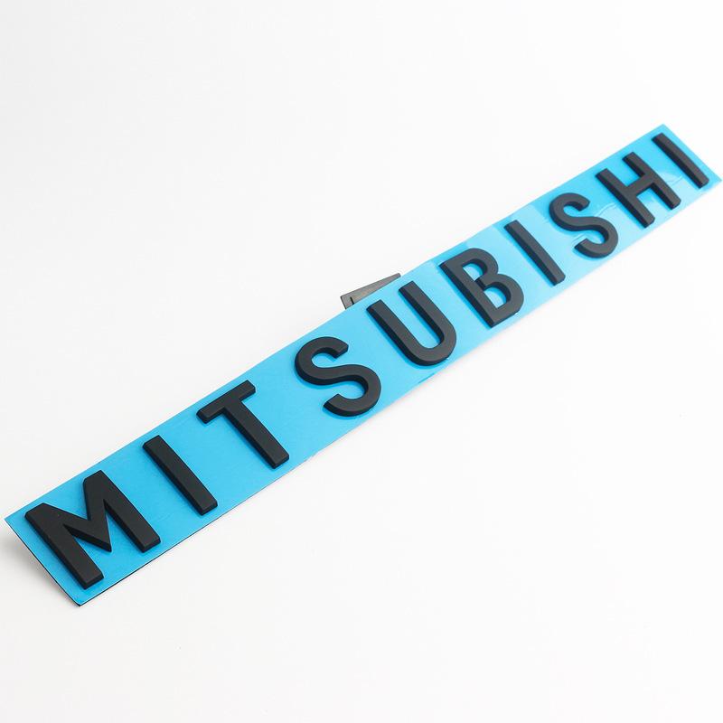 Car Head Hood Letter Logo Words Emblem Decals Sticker For Mitsubishi Outlander ASX Eclipse Cross Pajero Lancer EVO Delica Triton