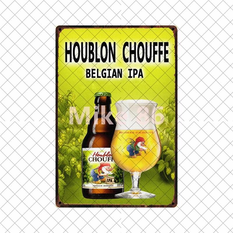 [ Mike86 ] Бельгийское пиво La Mc Cherry Chouffe Bok Soleil Металлическая жестяная табличка Настенный плакат Жестяная картина Украшение для паба S-02 20*30 СМ