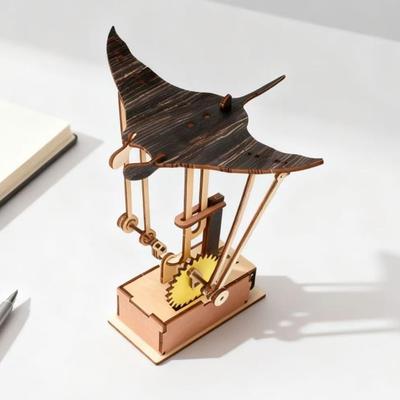 Деревянная Электрическая Фигурка Манты Автоматон С Реалистичным Плавательным Движением Океанский Декор Для Стола Настольная Домашний Подарок