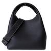 Genuine Leather Bucket Bag Women Soft Top-Grain Cowhide Shoulder Handbag Multi-Color Stitched Design Urban Chic Daily Use