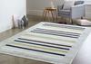 Tapis - MANI TEXTILE - Rayures Beige - 160x230 cm - Antidérapant - Lavable en machine