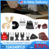124/248Pcs Quick-release Oscillating Tool Multi-function Tool Saw Blades Renovator Trimmer Blades for Wood Plastic Metal Cutting