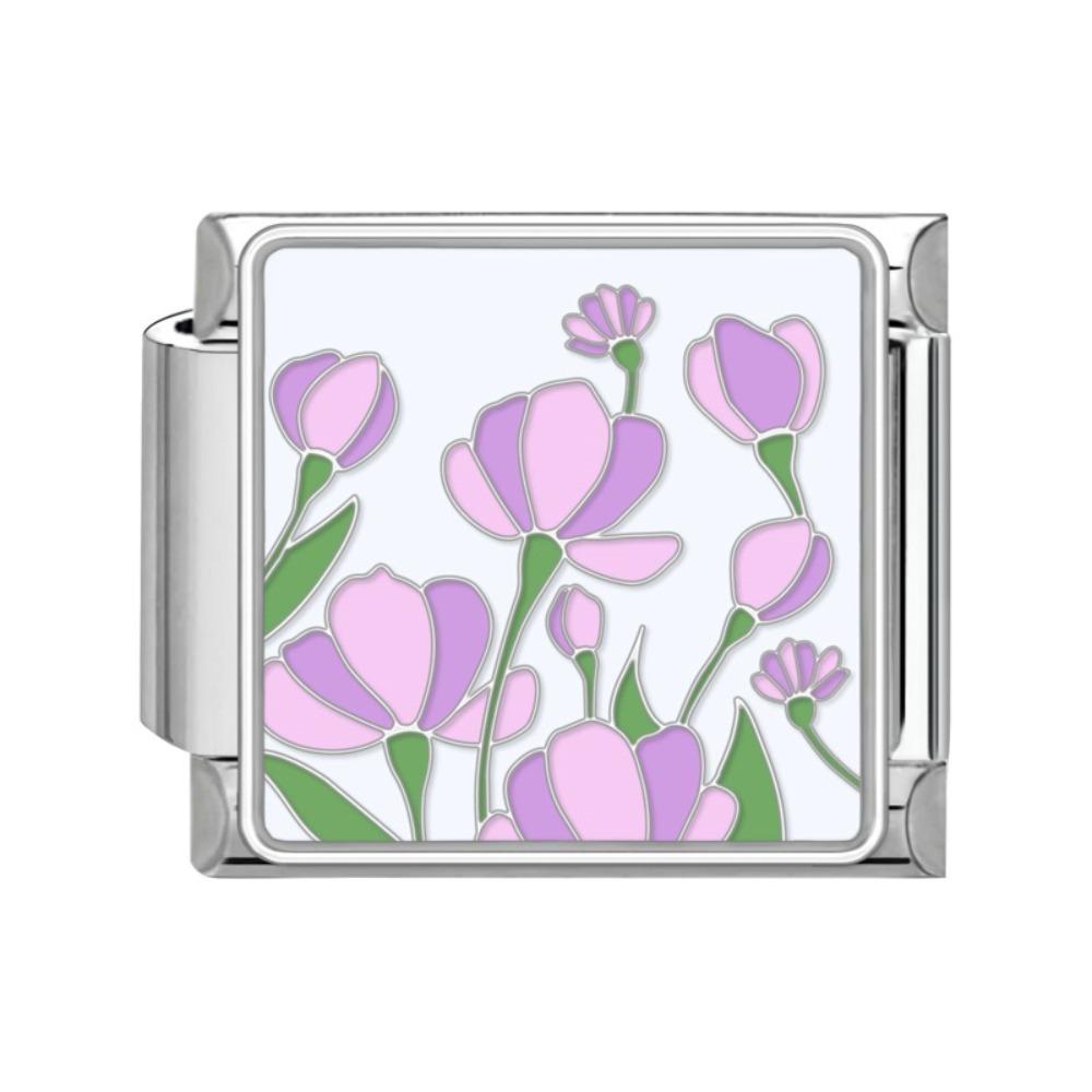 Flower Module Bracelet Accessories Stainless Steel Jewelry New Charm Bracelet Link Women's
