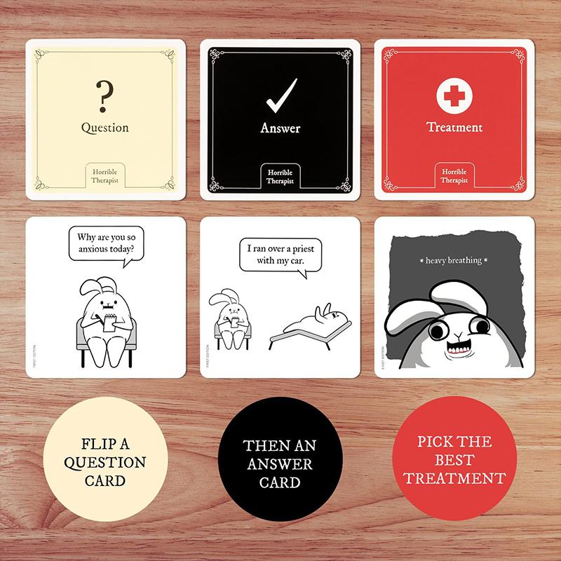 Exploding Kitten Horror Therapist Extra Horror Edition Makes A Very Unpleasant Comic Card Game