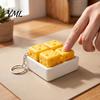 Relaxing Desk Accessories 3D Printed Cheese Clicker Toy, Portable Cube Fidget Sensory Anxiety Relief Gadget for Adults and Kids