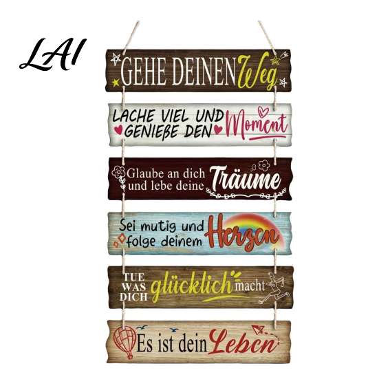 Inspirational Wooden Wall Art Hanging Sign Motivational Quote Wood Plaque Decor Vintage Spliced Decor Positive Saying for Bedroom Study Office Home