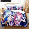 Одеяло 3D Аниме Honkai Impact 3Rd Комплект постельного белья Печатный Декоративный 2_3 шт. Постельные принадлежности Дом Для Домашнего текстиля