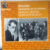 LP Пластинка РУДОЛЬФ СЕРКИН, КВАРТЕТ БУШ - Брамс, Квинтет для фортепиано и струнных 2C05143013 LA VOIX DE SON 1983 Франция Классическая Б/У