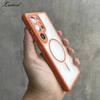 Матовый полупрозрачный чехол для Samsung Galaxy S26 S2 Ultra S24 S23 Магнитная беспроводная зарядка Матовый Ультратонкий чехол