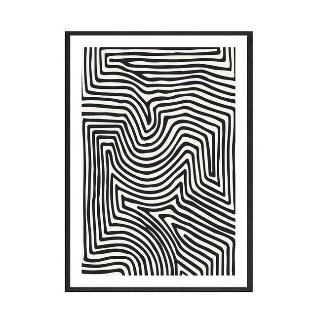 Абстрактное настенное искусство Плакат Черно-белая живопись Холст для интерьера Картина для дизайна дома Художественные принты Декор комнаты Без рамки