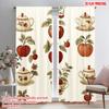 2pcs,2D Plane Printing Contemporary Curtains Vintage Tea Apples Polyester Easy Install (without Rod) Decorations Outdoor for