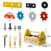 Boite à outils en bois jouet d'imitation à partir de 3 ans - jaune