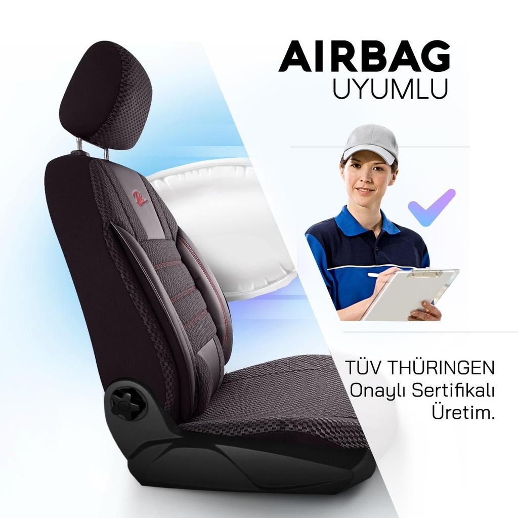 ЧЕХОЛ АВТОКРЕСЛА СЕРИИ COMFORT ИЗ ТКАНИ Черный Красный