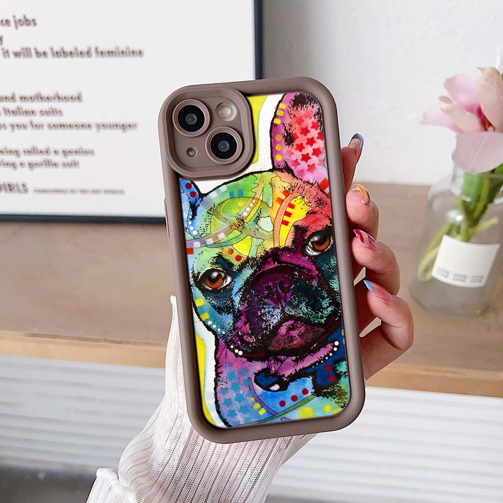 Чехол для телефона с лестницей Sky Eye для iPhone 15 14 13 12 11 Pro Max Samsung A15 A25 A24 A54 A14 Huawei Honor 90 Angel Eye Мягкий чехол A44 Французский бульдог