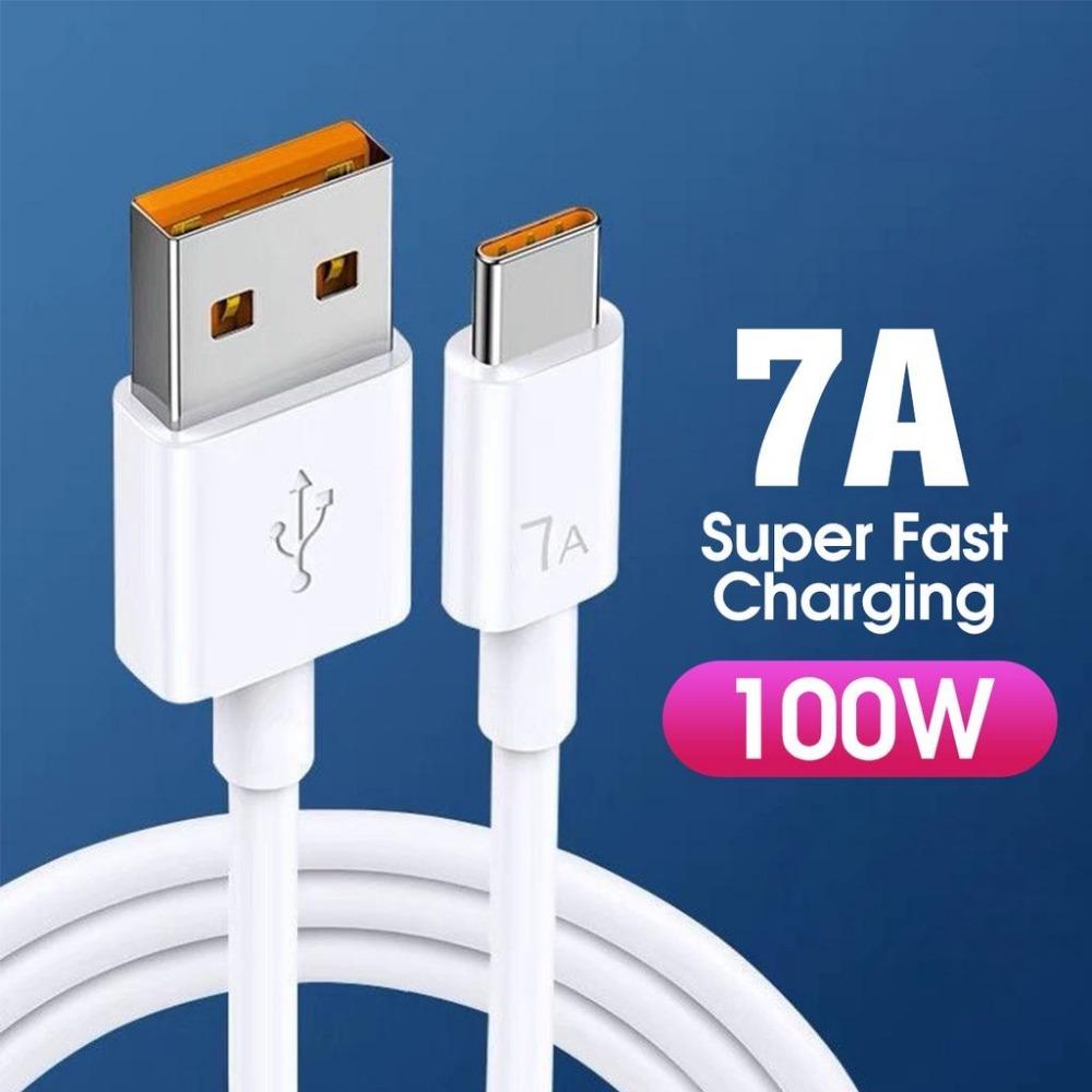 Кабель USB Type-C для быстрой зарядки и передачи данных, 7А, 100 Вт
