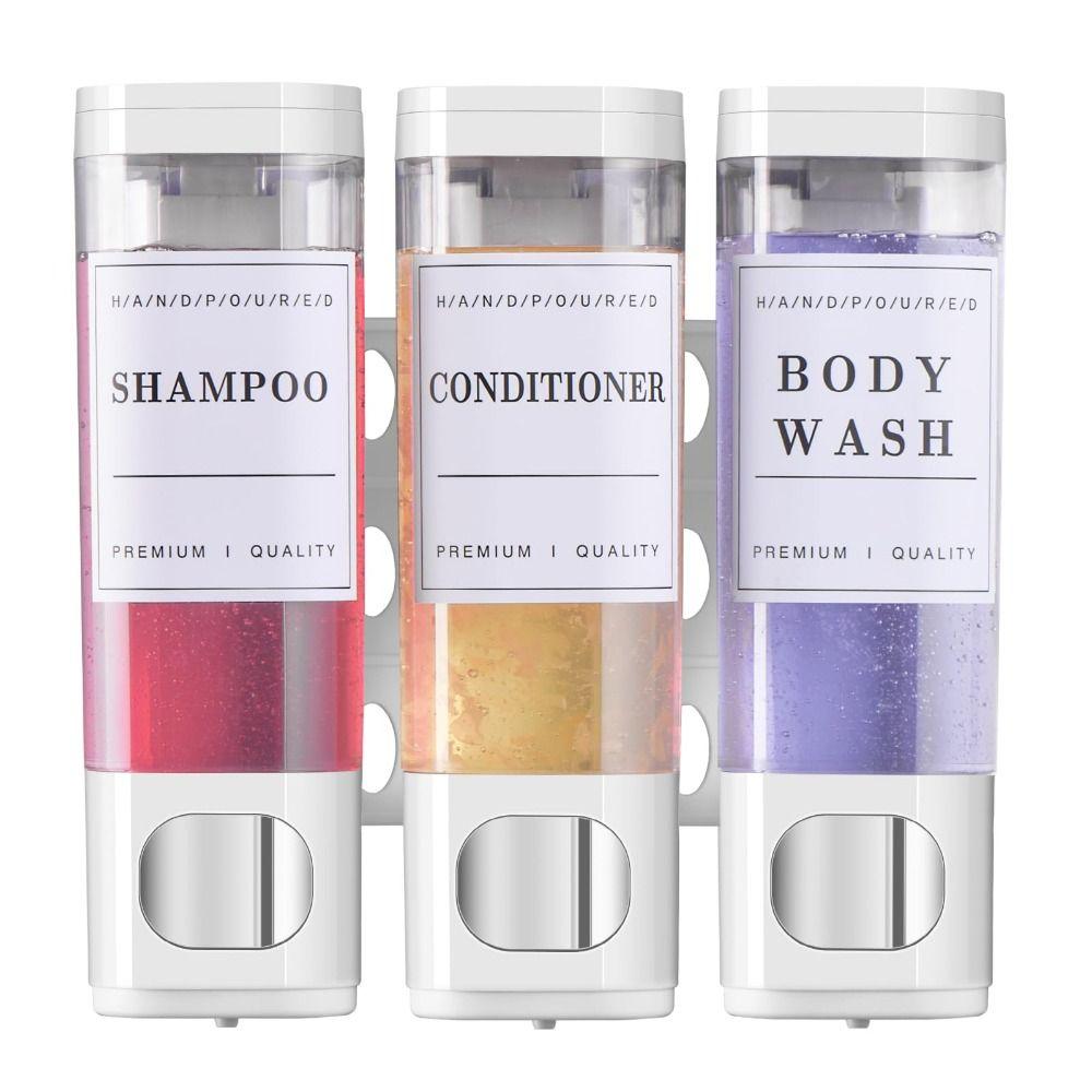 Wall Mounted Shampoo Dispenser 2*300ml/3*300ml Conditioner Dispenser For Bathroom Hotel