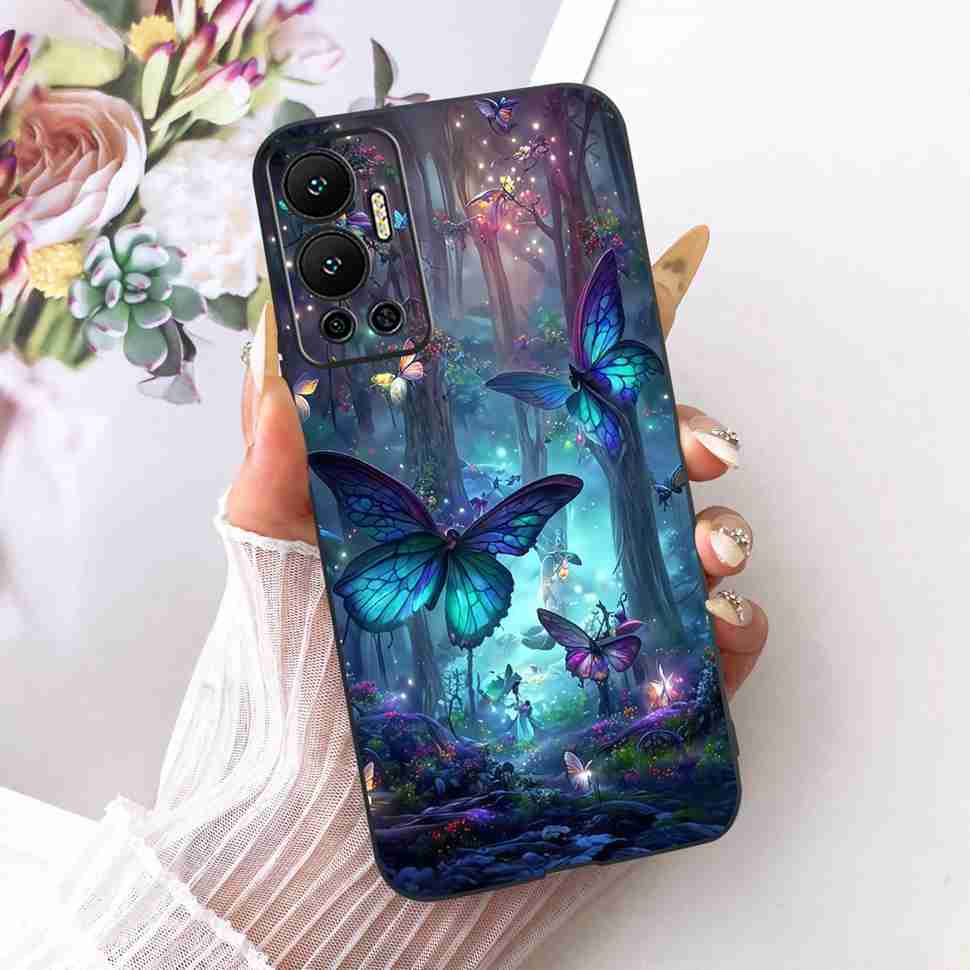 Чехол для Infinix Hot 12 2022 Животный Рисунок Мягкий Силиконовый Чехол для Телефона Для Infinix Hot 12 Hot12 X6817 X6817B