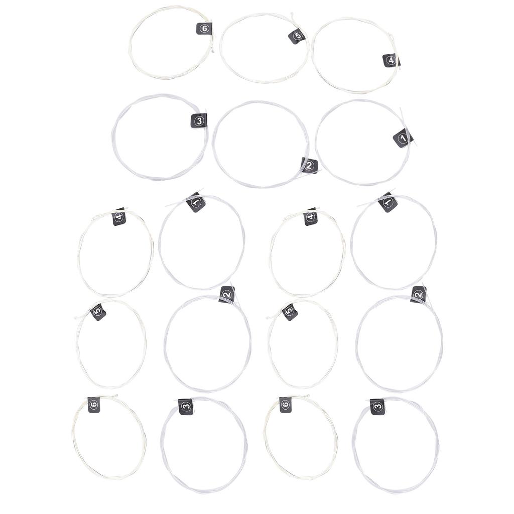 3 комплекта струн для классической гитары, сменные, стабильный строй, нейлоновые, посеребренные, аксессуарыNX36