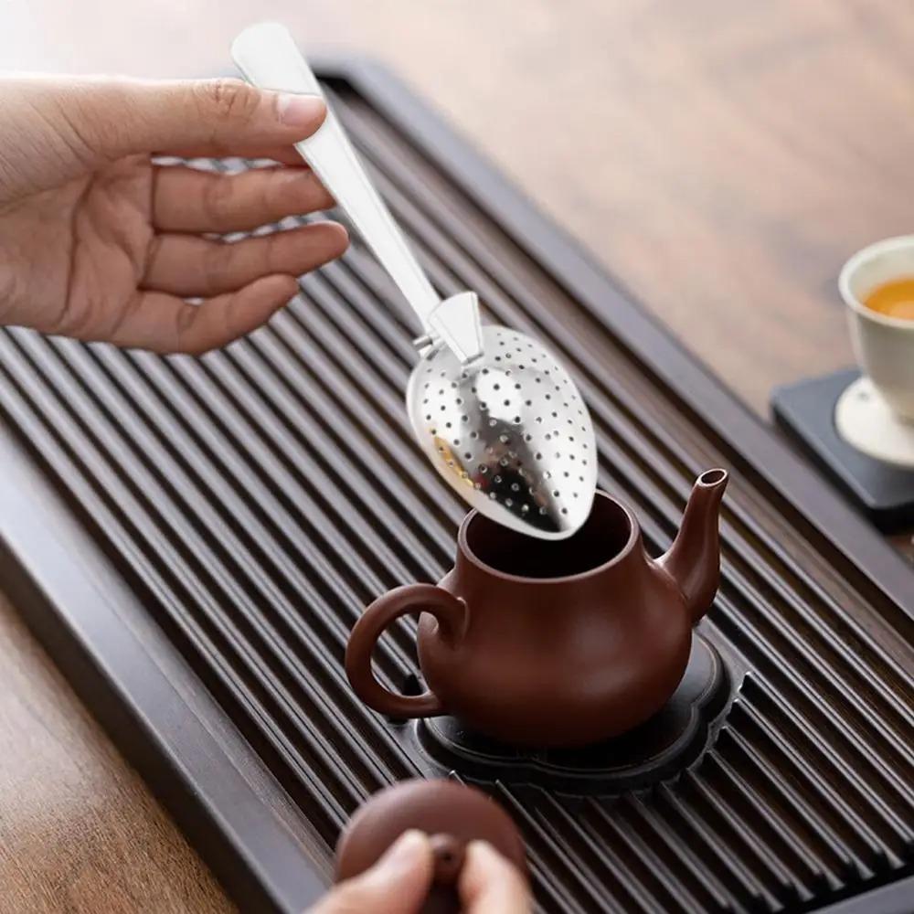 2 Piece Stainless Steel Tea Strainer Spoon Long Handle Tea Infuser Sieve Tea Brewing Tool Spices