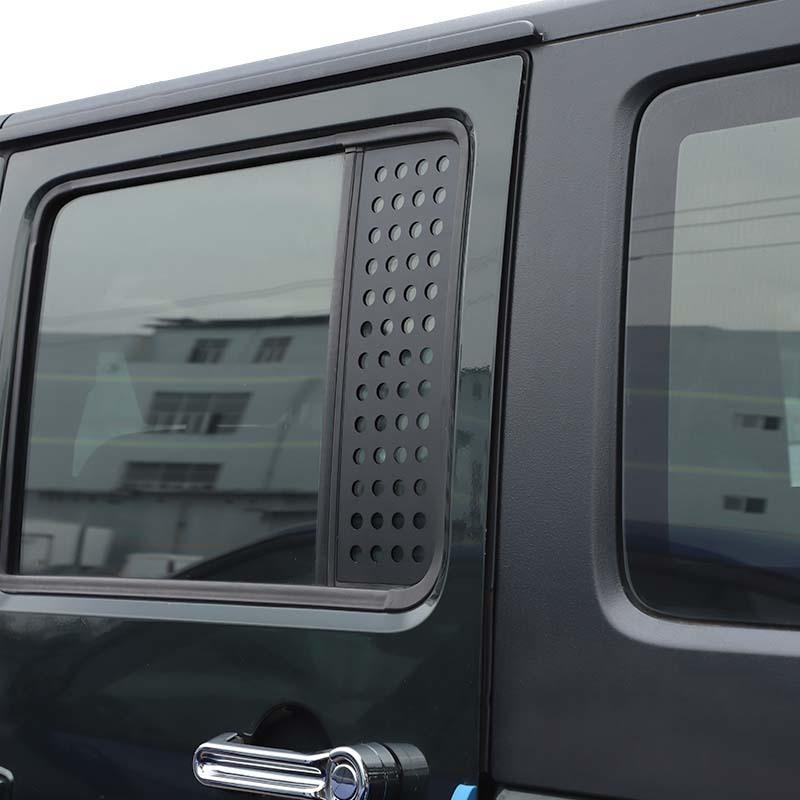 Накладка на заднее окно автомобиля, декоративная рамка для Jeep Wrangler JK 2007-2017, 4-дверная версия, металлические автомобильные аксессуары