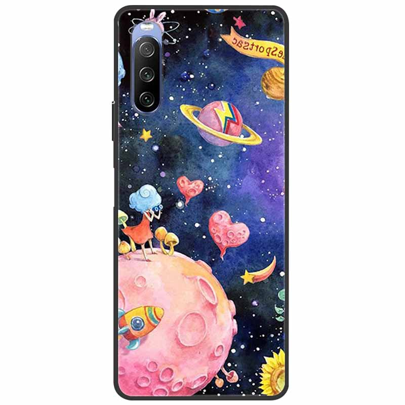 Мягкий чехол для Sony Xperia 10 III / 5 III / 1 III, силиконовый, с рисунком мраморного кота, чехол-фунда для Sony Xperia 1 II / 10 II / 5, чехол-коке