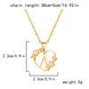 European-American Women's Stainless Steel Love Flower Pendant Necklace with 26 Initials