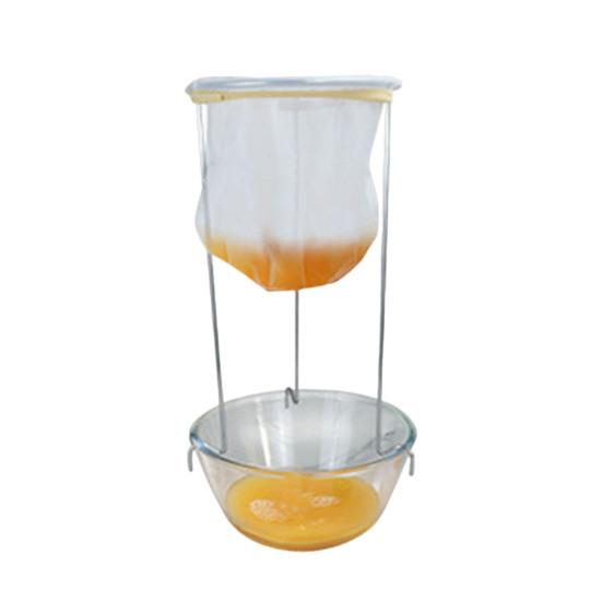 Подставка для сита для желе из нержавеющей стали с нейлоновым многоразовым фильтр-мешком, стабильный треугольный дизайн, держатель кухонного фильтра