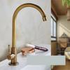 Degree Rotary Kitchen Sink Faucet Bathroom Basin Cold , Bronze