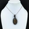 Bronzite Gemstone Handmade Pure Copper Wire Wrap Jewelry Pendant For Women