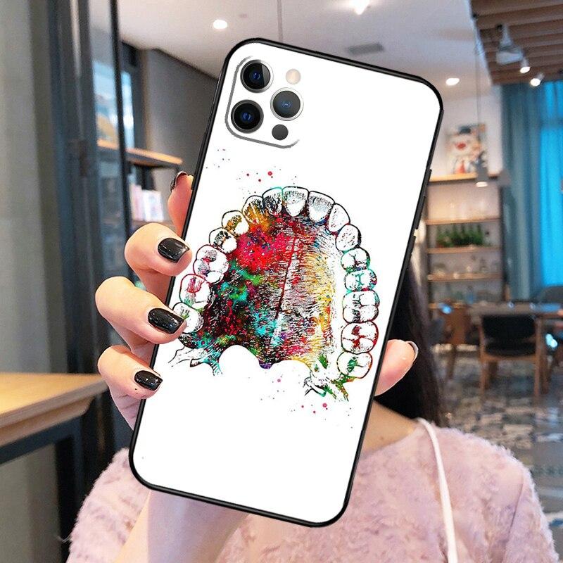 Чехол для телефона с рисунком зуба стоматолога для iPhone 14 Pro Max XS X XR Чехол для iPhone 13 12 Mini 11 Pro Max 7 8 Plus