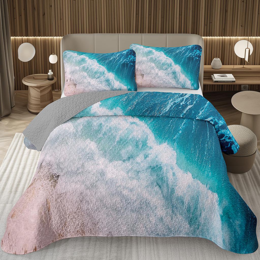 Покрывало Дерево Пейзаж Природы Покрывала для Мальчиков Девочек Реверсивный Серый Комплект Покрывала Современное Абстрактное Искусство Стеганое Постельное Белье Квин