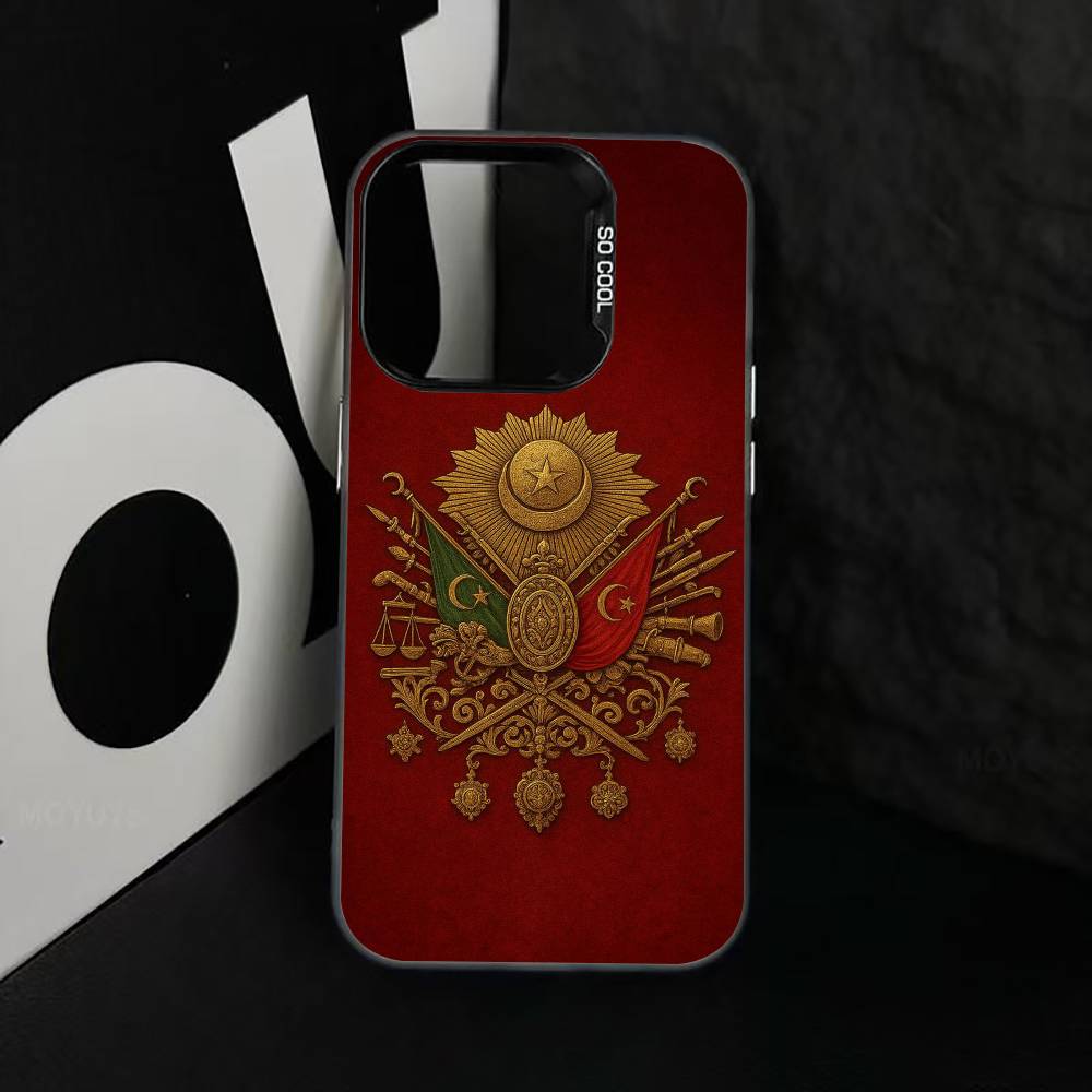 Классический чехол-бампер Empire O-Ottoman для iPhone 17,16,15,14,13,12,11 Plus,Pro Max,XS, Цветной Серебристый Чехол для телефона Funda Cover