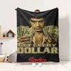 Money Power Flannel Blanket Throw Blanket Soft Warm Sofa Bed Camping Home Decor Unique Christmas Gift C921153