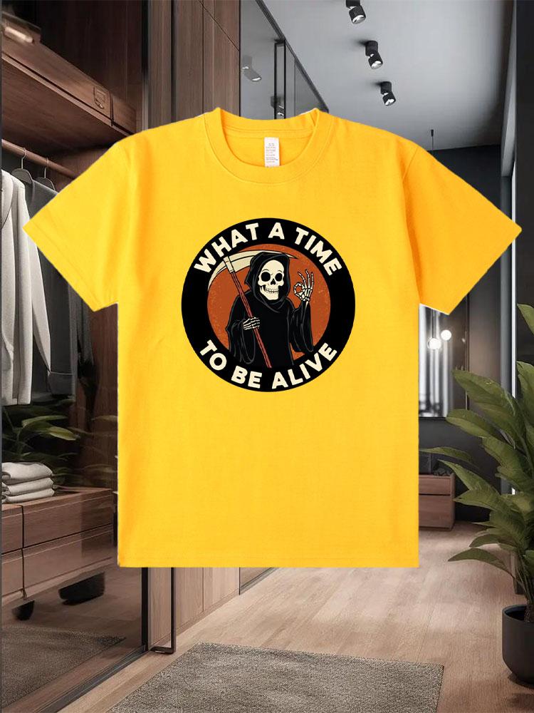 2025 Summer New 100% Pure Cotton Men's T - Shirts Trendy Design